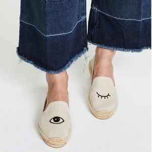 Jason Polan for Soludos Wink Embroidery SM Slipper 5 NWOB